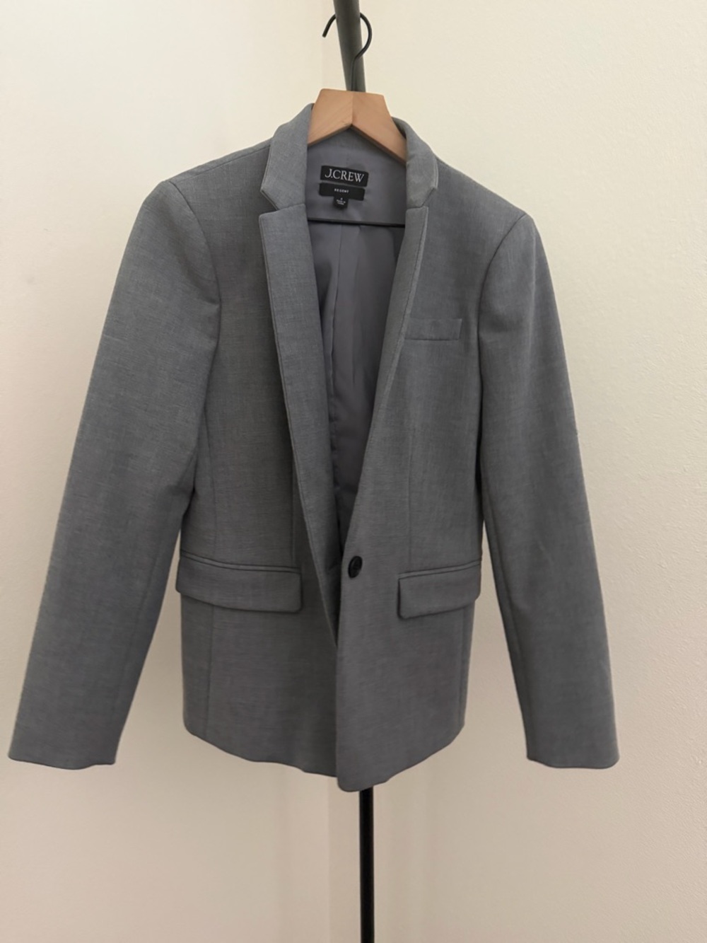 Women's Gray Tailored Blazer - Classic single button regent - Picture 2 of 4